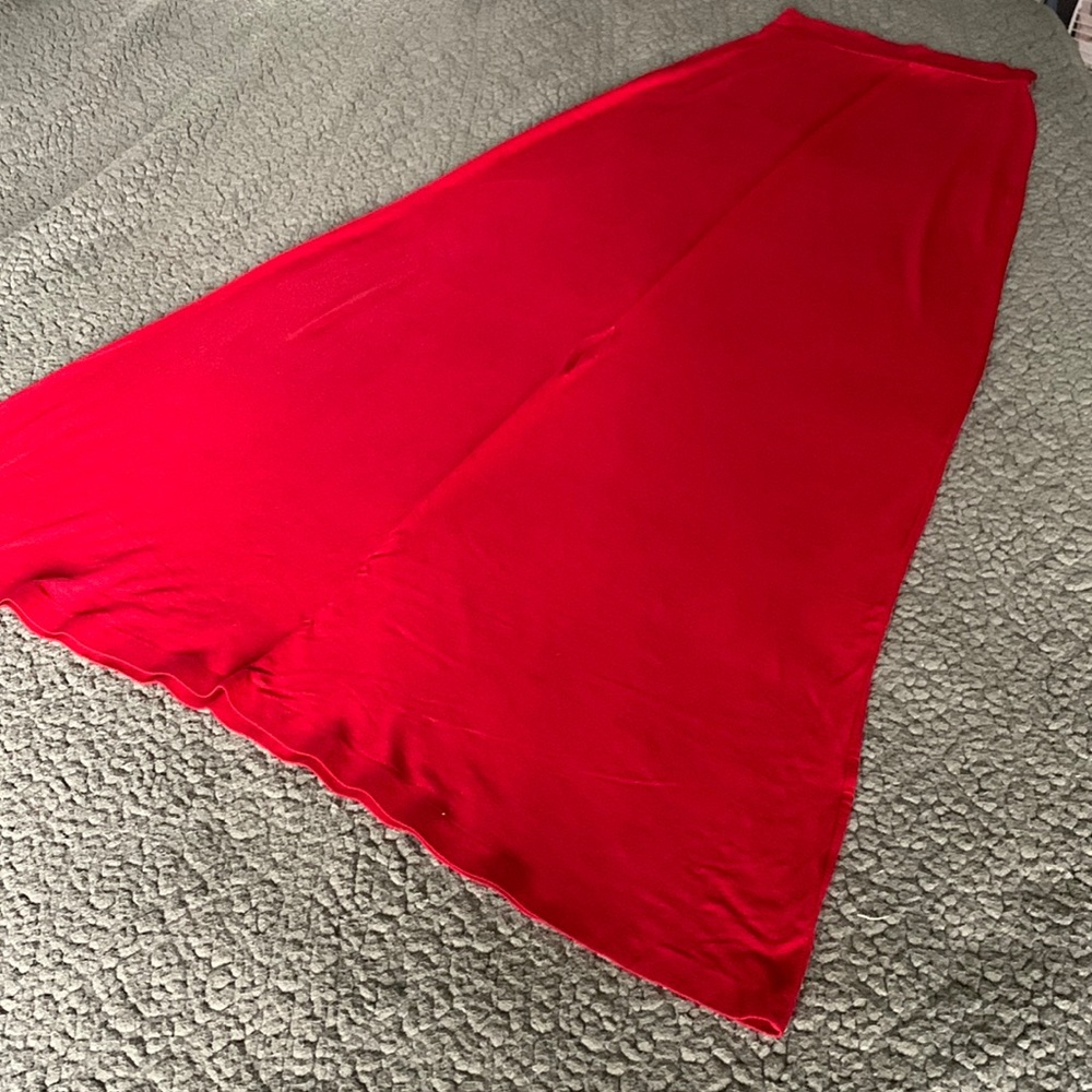 LONG red skirt